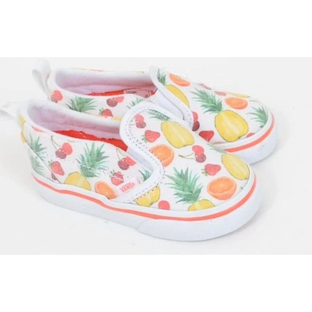 Vans Fruit Slip-on Infant Kids Sneakers Size 6 Slip-on Cherries Oranges NWT - Picture 7 of 8
